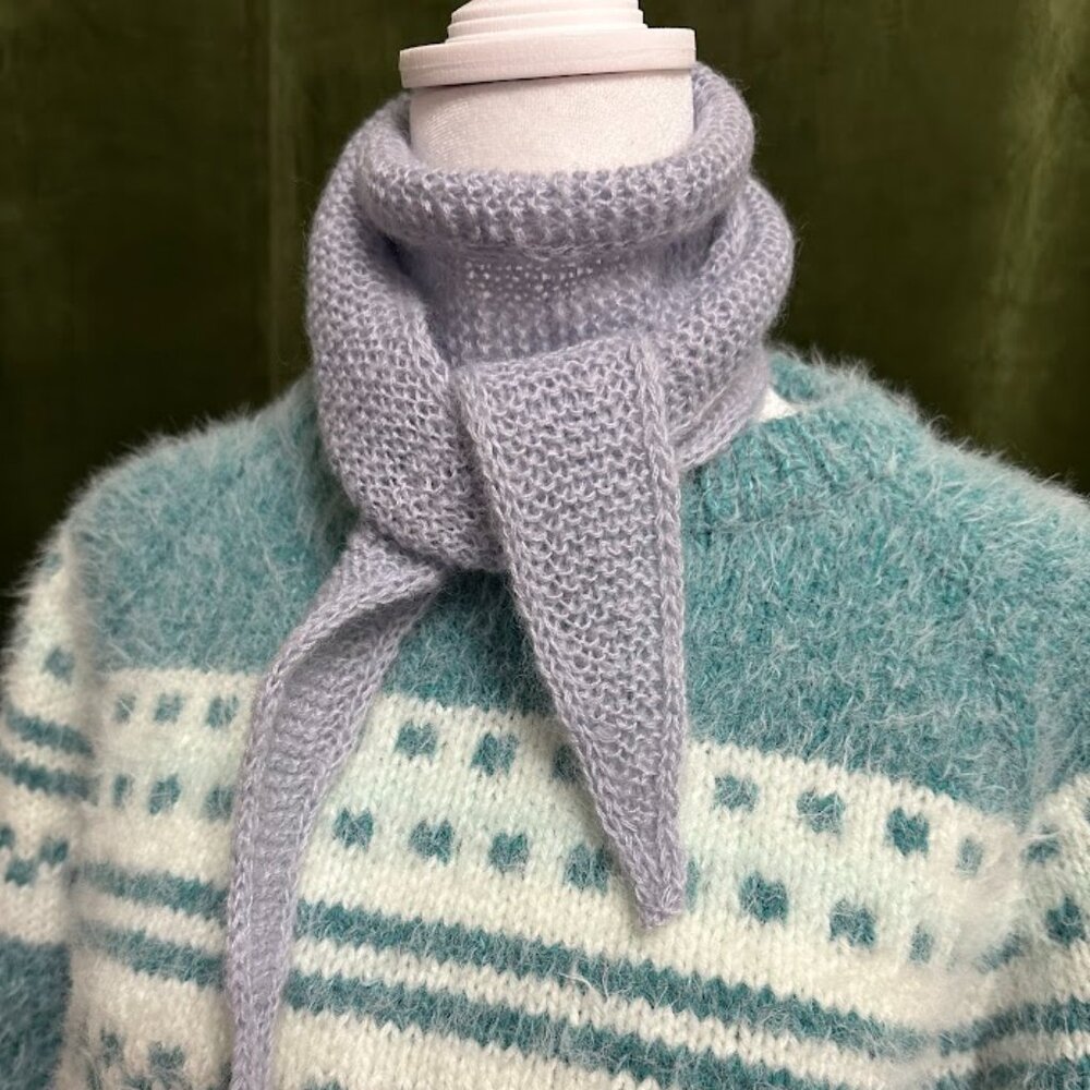 Hand knit mini scarf Sophie Knitwear Handmade